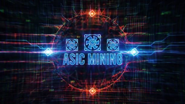 asic mining digital background